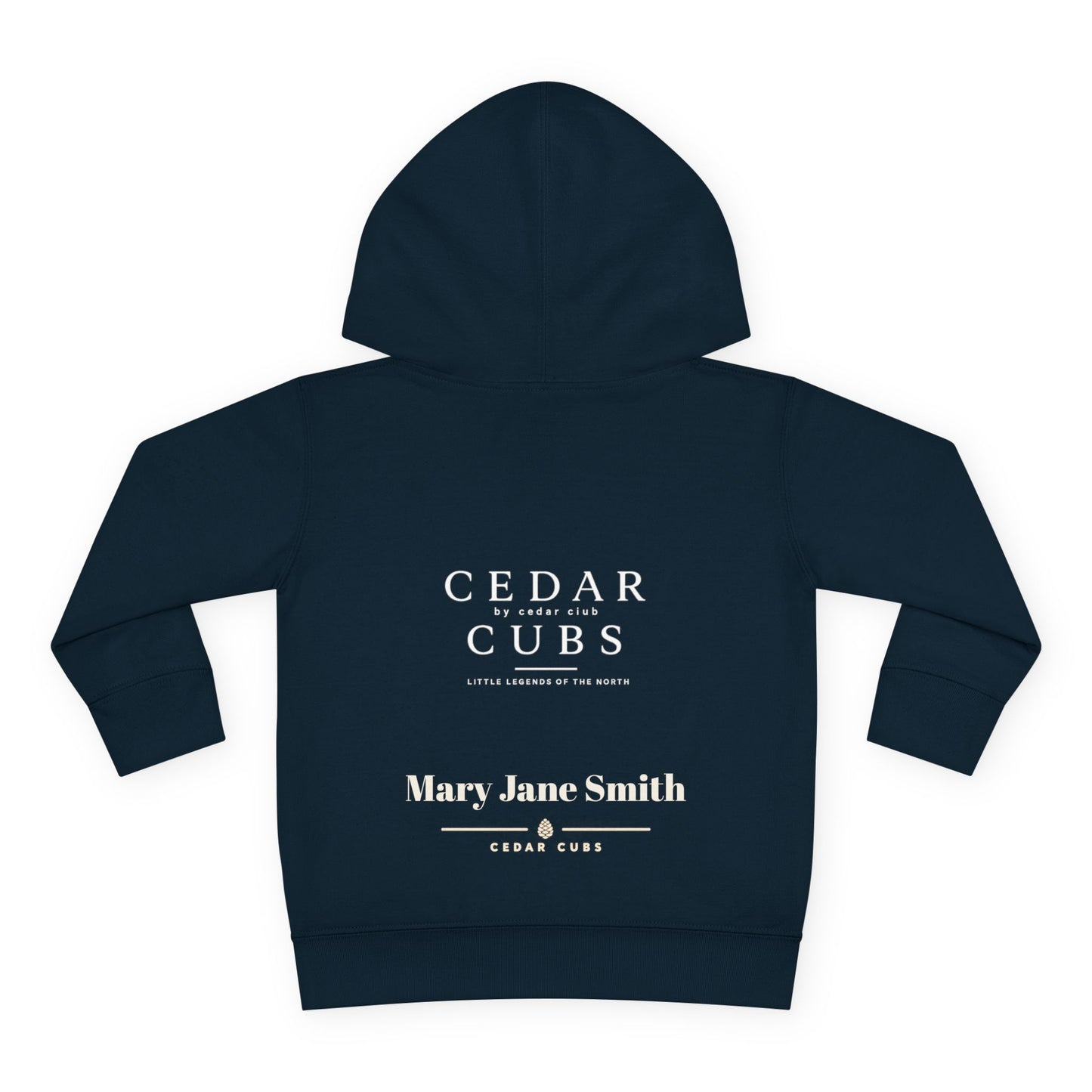 Toddler Hoodie — 'Little Legends' Stargazer Design | Cedar Cubs Personalized Pullover