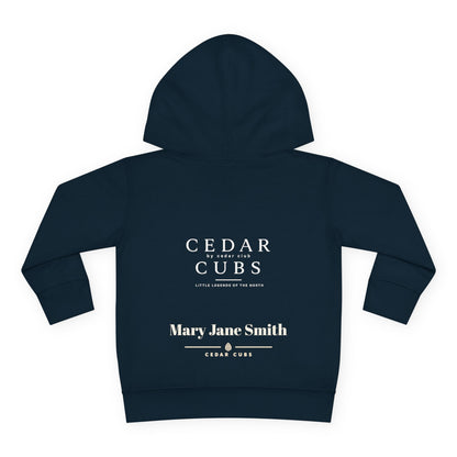 Toddler Hoodie — 'Little Legends' Stargazer Design | Cedar Cubs Personalized Pullover