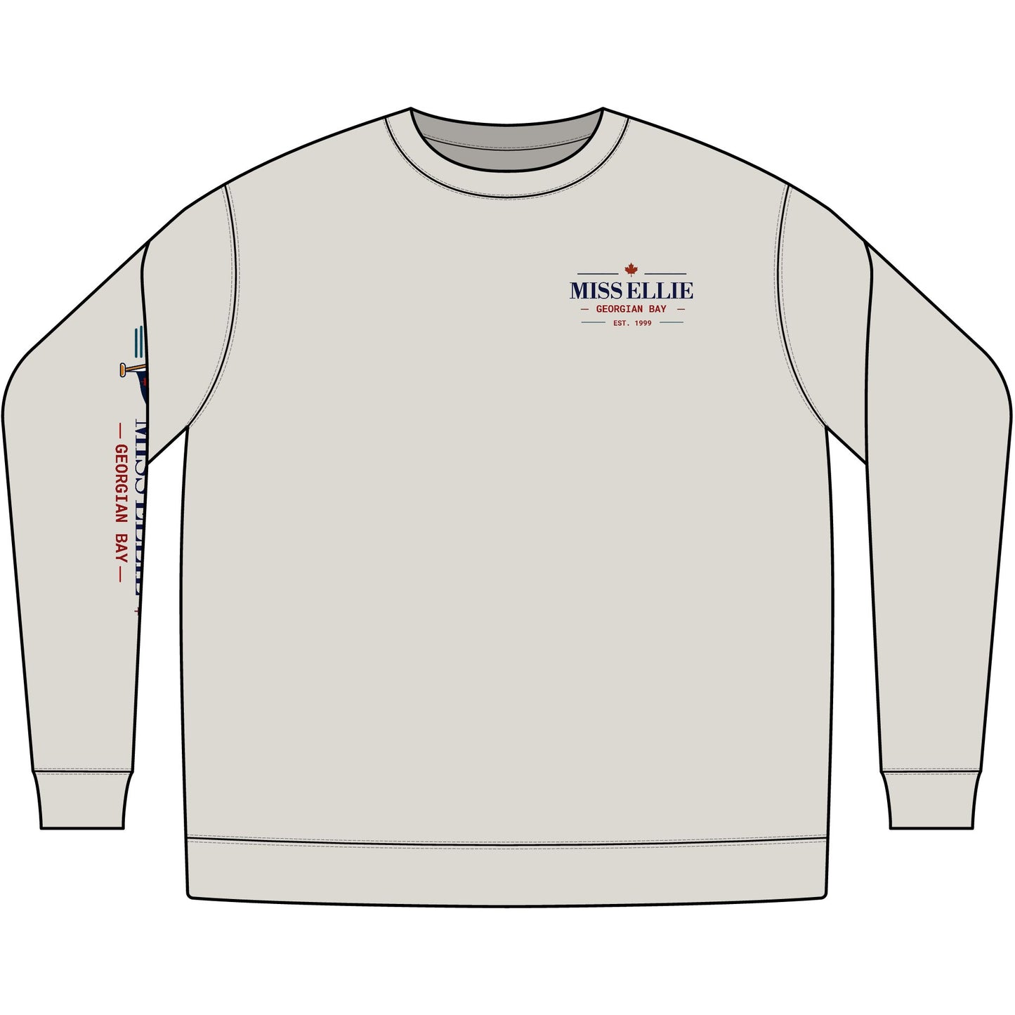 Cedar Club Crewneck Sweatshirt — Vintage Lakeboat Cabin Graphic