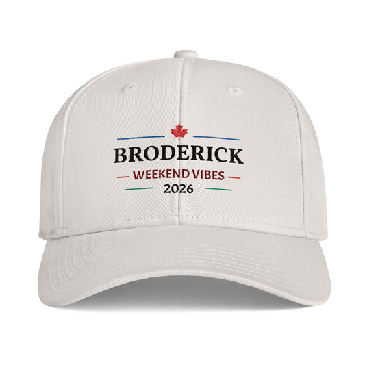 "Weekend Vibes" Embroidered Cap — Canadian Maple Leaf Hat