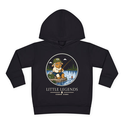 Toddler Hoodie — 'Little Legends' Fishing Design | Cedar Cubs Personalized Pullover