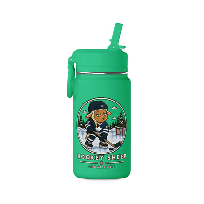 Hockey Sheep Mini Water Bottle — 14oz Kids/Travel Bottle
