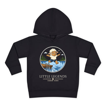 Toddler Hoodie — 'Little Legends' Dock Jump Design | Cedar Cubs Personalized Pullover