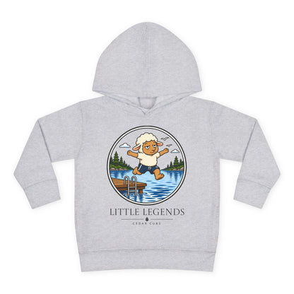 Toddler Hoodie — 'Little Legends' Dock Jump Design | Cedar Cubs Personalized Pullover