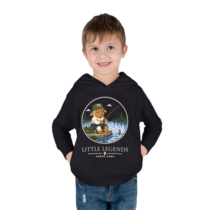 Toddler Hoodie — 'Little Legends' Fishing Design | Cedar Cubs Personalized Pullover