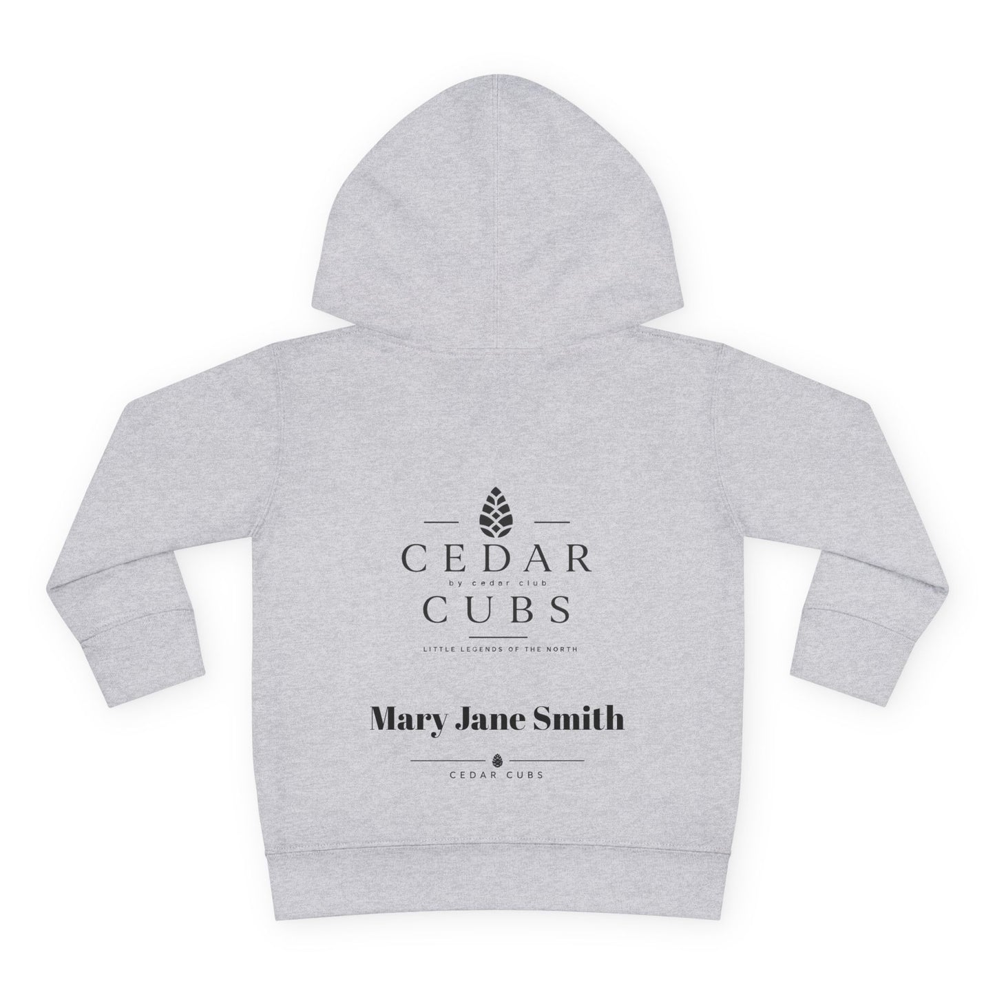 Toddler Hoodie — 'Little Legends' Stargazer Design | Cedar Cubs Personalized Pullover
