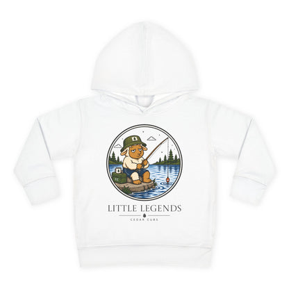 Toddler Hoodie — 'Little Legends' Fishing Design | Cedar Cubs Personalized Pullover