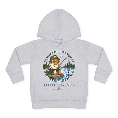Toddler Hoodie — 'Little Legends' Fishing Design | Cedar Cubs Personalized Pullover