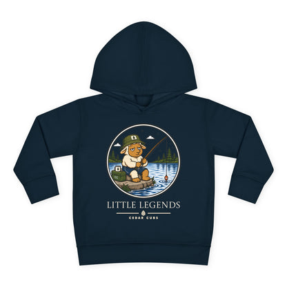 Toddler Hoodie — 'Little Legends' Fishing Design | Cedar Cubs Personalized Pullover