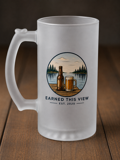 Frosted Glass Beer Mug —  Pint Glass