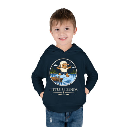 Toddler Hoodie — 'Little Legends' Dock Jump Design | Cedar Cubs Personalized Pullover
