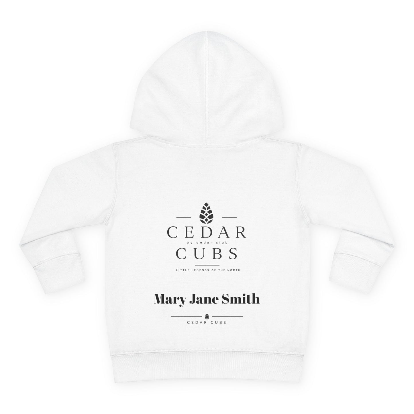 Toddler Hoodie — 'Little Legends' Stargazer Design | Cedar Cubs Personalized Pullover