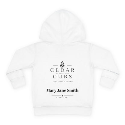 Toddler Hoodie — 'Little Legends' Stargazer Design | Cedar Cubs Personalized Pullover
