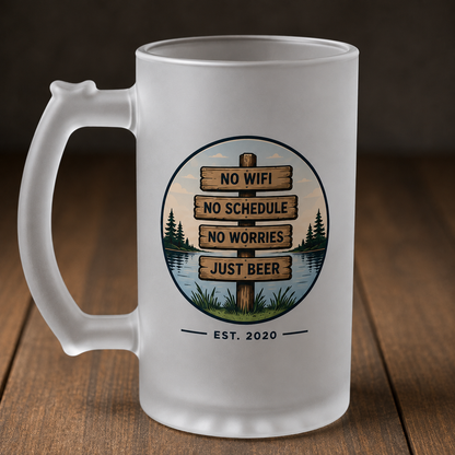 Frosted Glass Beer Mug —  Pint Glass