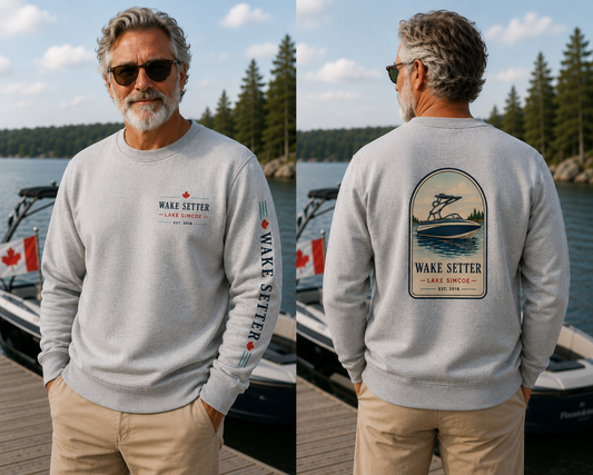 Personalized Wake Boat Crewneck