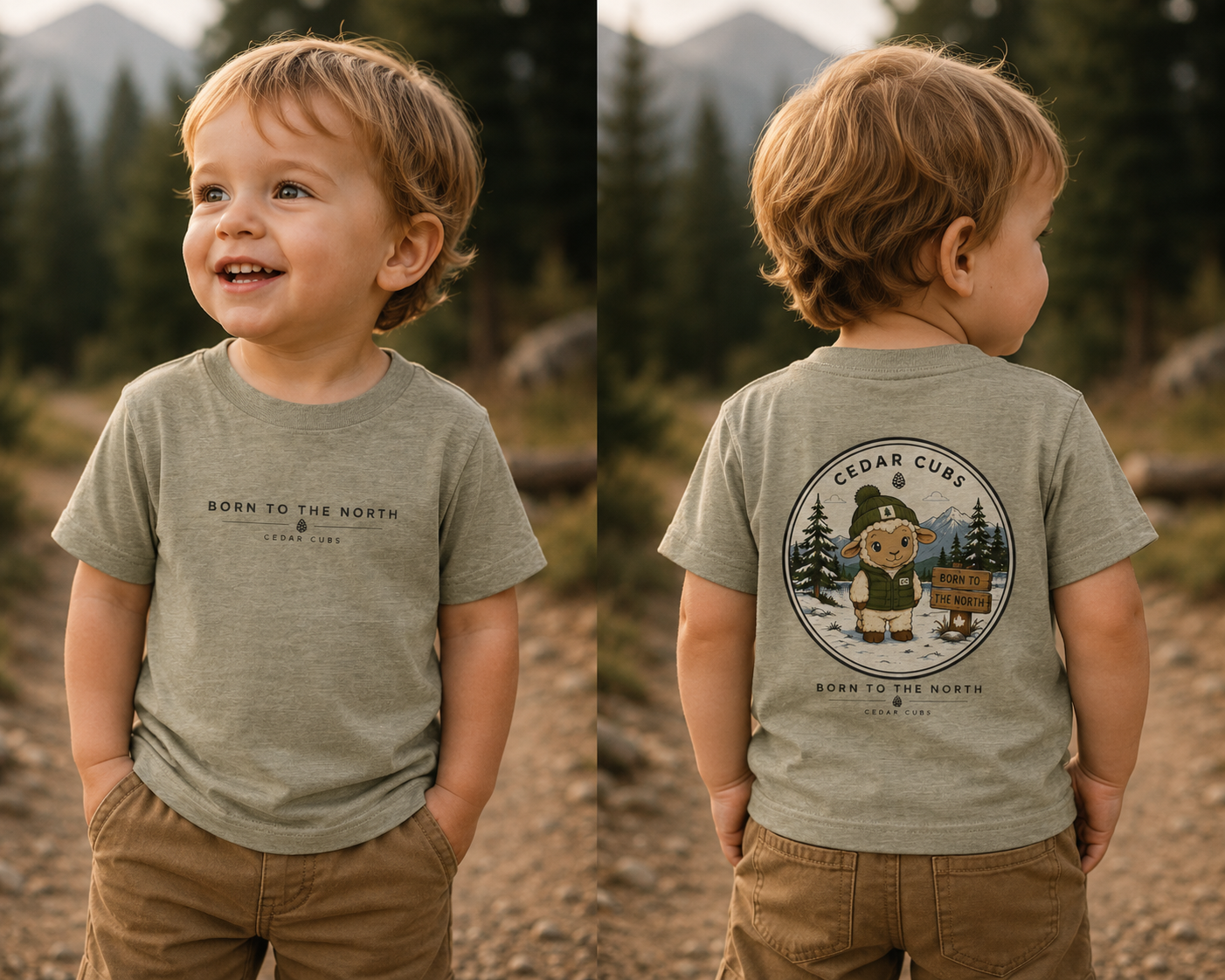 Toddler Tee — 'Cedar Cubs' Graphic (Born to the North)