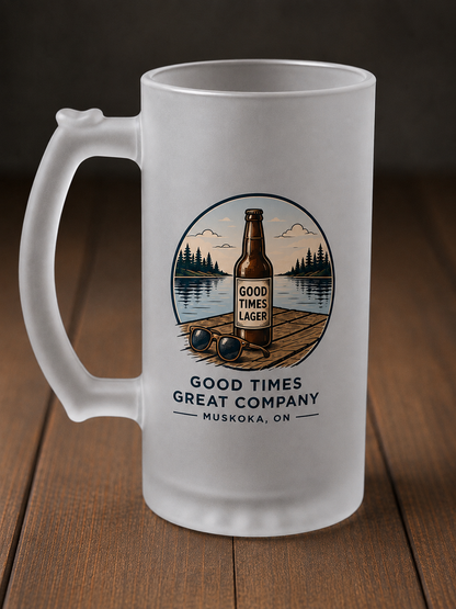 Frosted Glass Beer Mug —  Pint Glass